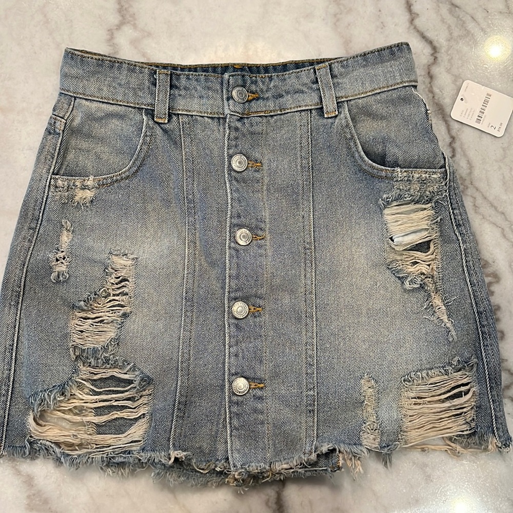 Free people, denim skirt, NWT